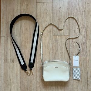 Furla crossbody bag in creamy white color. 100% authentic Furla brand.
